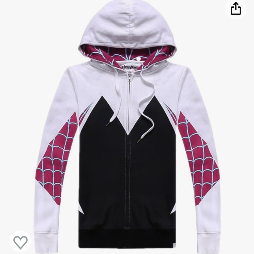 Adult Spider Gwen Ghost Spider Cosplay Costume Halloween Hoodie Sweatshirt